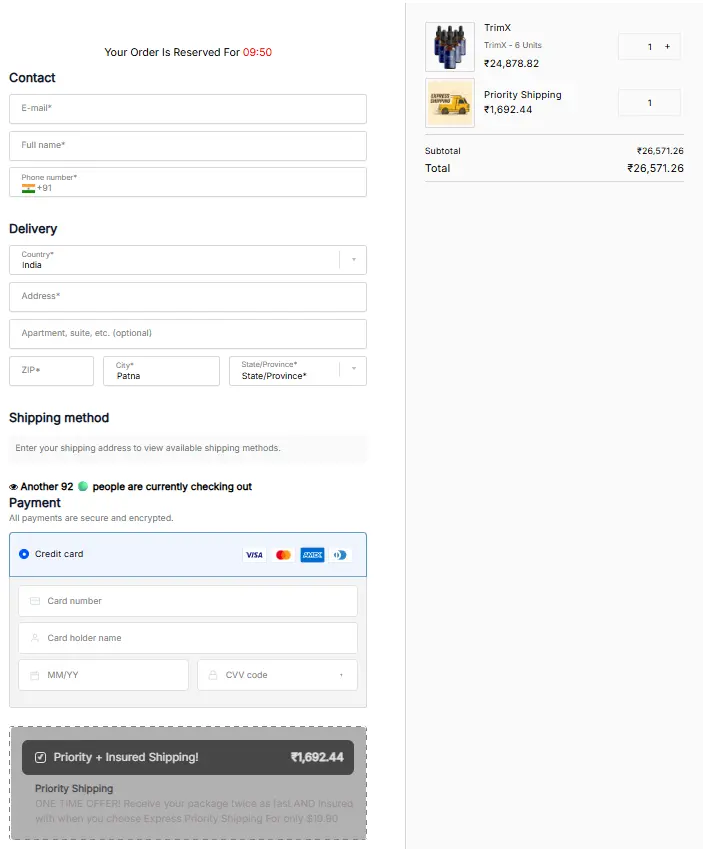 TrimX- Secure Page